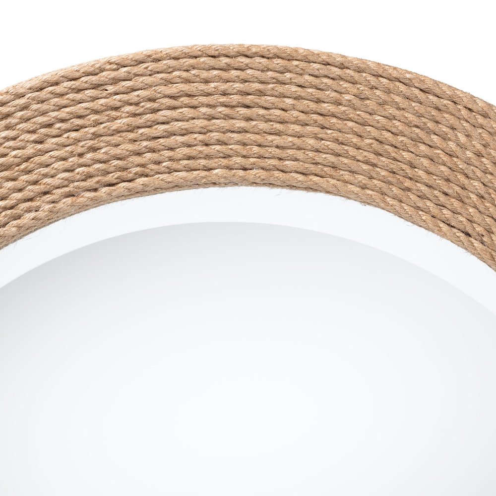 Nieva Round Woven Rope Mirror - Coastal Mirror