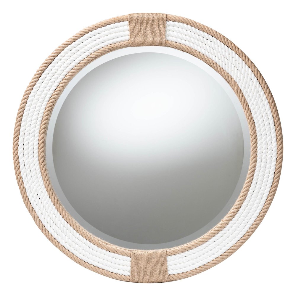 Adita Round Woven Rope Mirror - Coastal Mirror