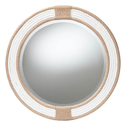 Adita Round Woven Rope Mirror - Coastal Mirror