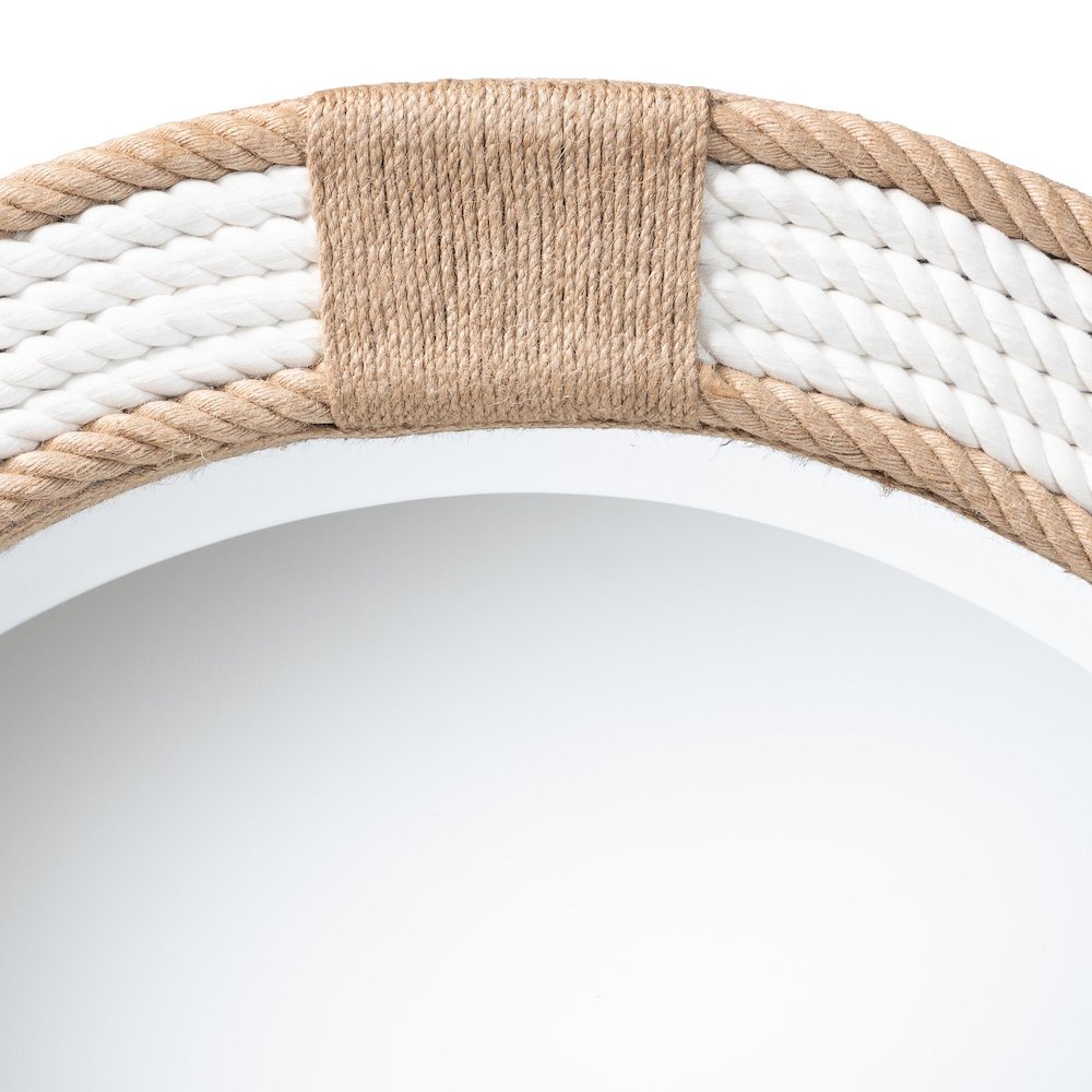 Adita Round Woven Rope Mirror - Coastal Mirror