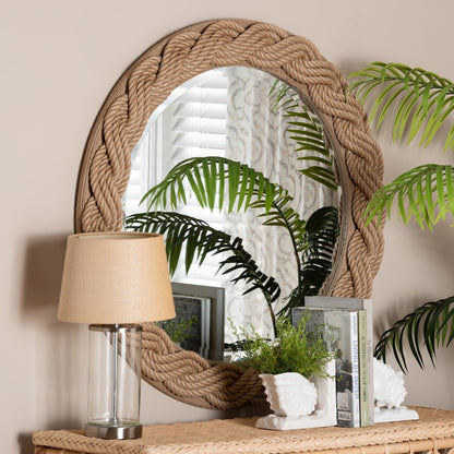 Romana Braided Rope Mirror - Coastal Mirror