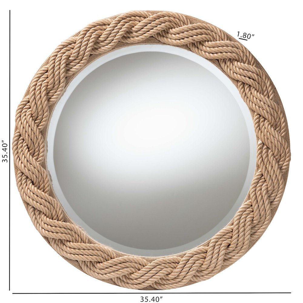 Romana Braided Rope Mirror - Coastal Mirror