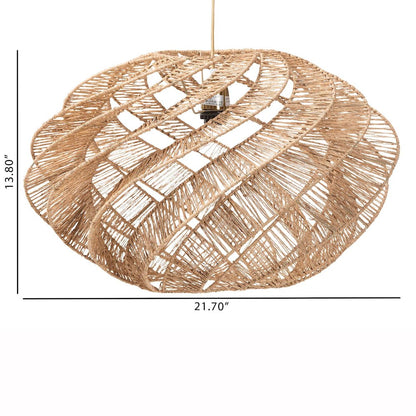 Enola Handwoven Jute Pendant Lampshade - Boho Chic Ceiling Light Cover
