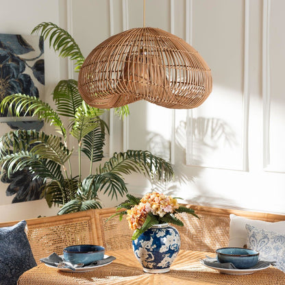 Hansa Natural Rattan Pendant Lampshade - Handcrafted