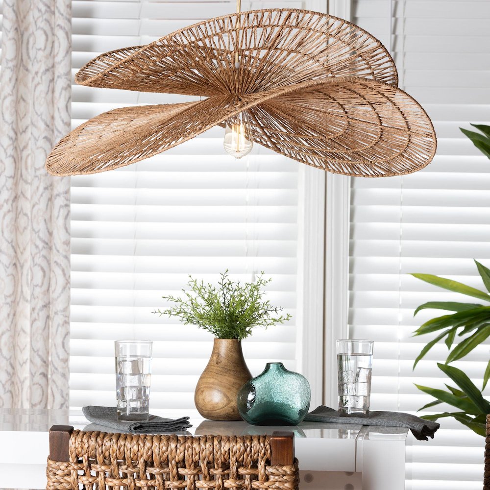 Theanna Woven Jute Pendant Lampshade