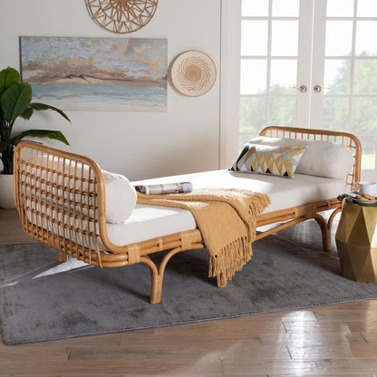 Aiko Handwoven Natural Rattan Daybed