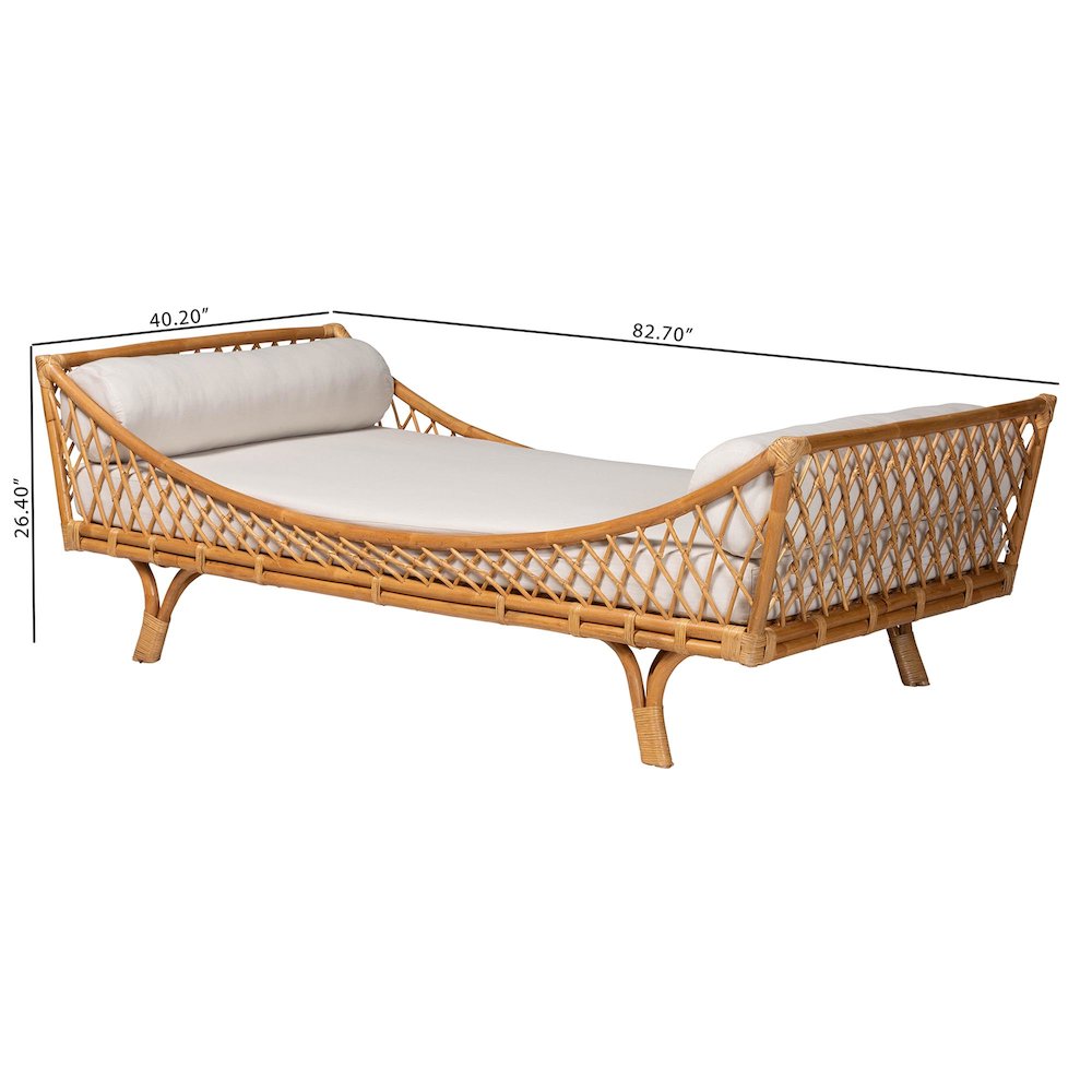 Akemi Handwoven Natural Rattan Daybed