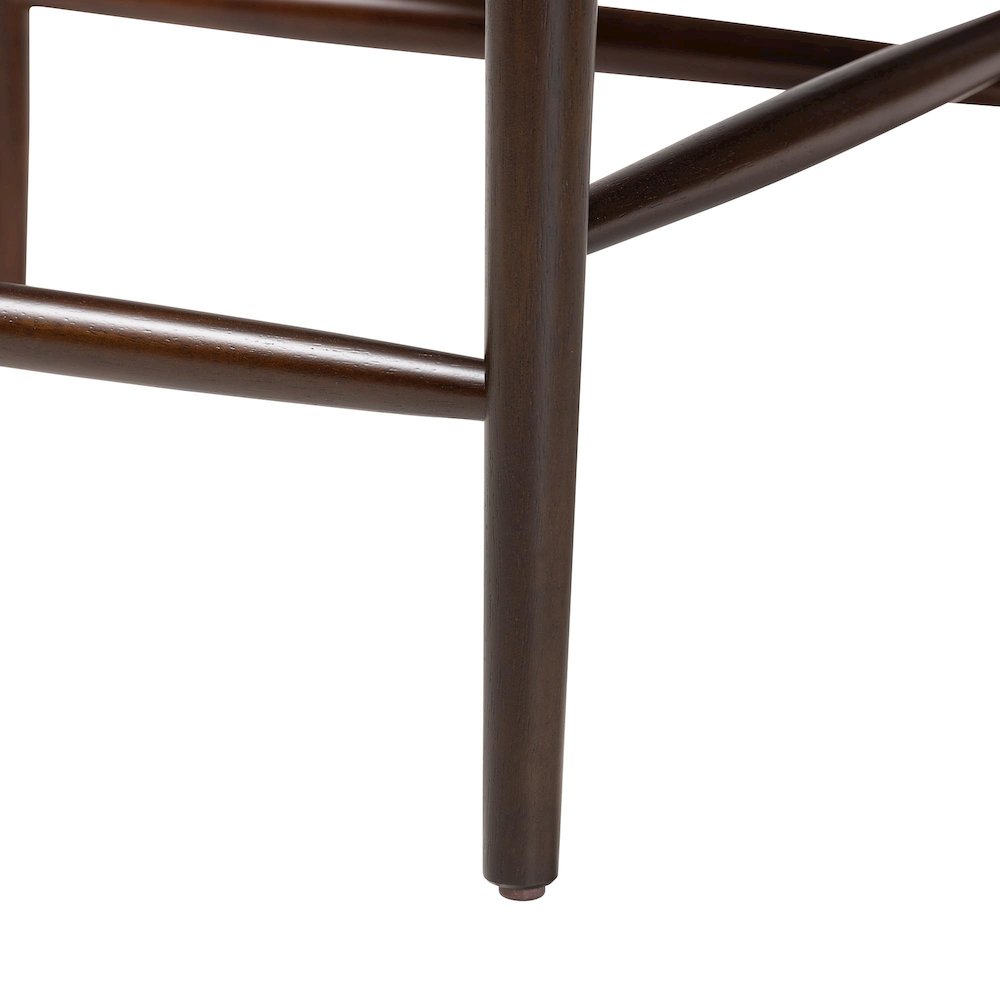Eira Counter Stool Set of 2- Walnut Wood Frame Counter-height Chair