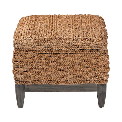 Bailey Handwoven Seagrass Storage Ottoman