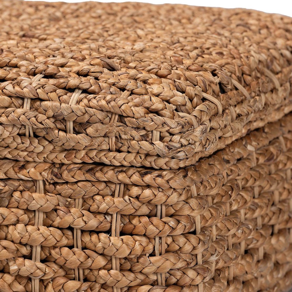 Bailey Handwoven Seagrass Storage Ottoman