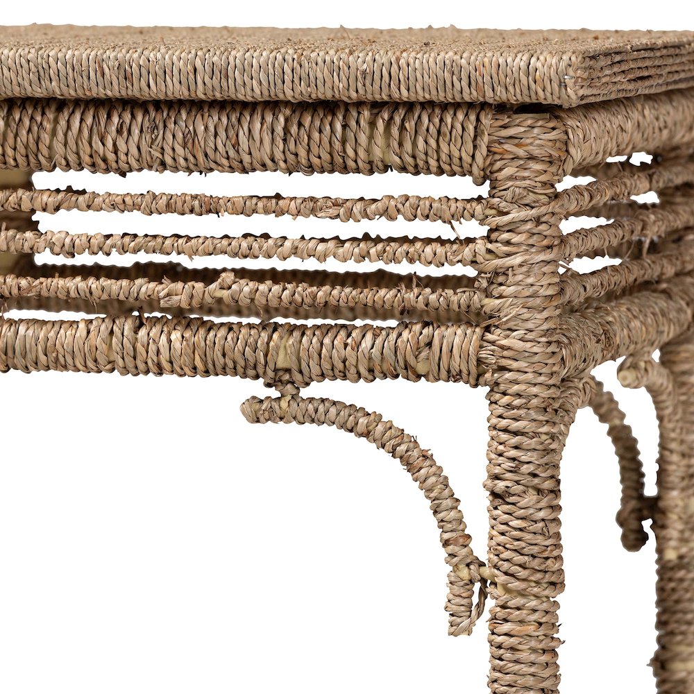 Ganit Handwoven Seagrass Console Table - Entryway Table