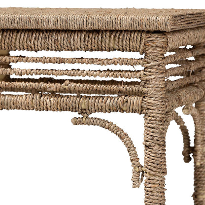 Ganit Handwoven Seagrass Console Table - Entryway Table