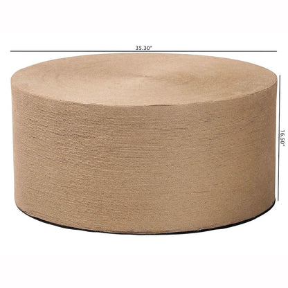 Lapis Handwoven Jute Coffee Table - Boho Round Centerpiece