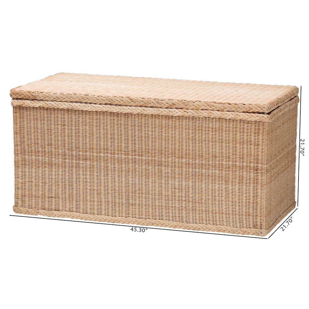 Caden Braided Natural Rattan Chest
