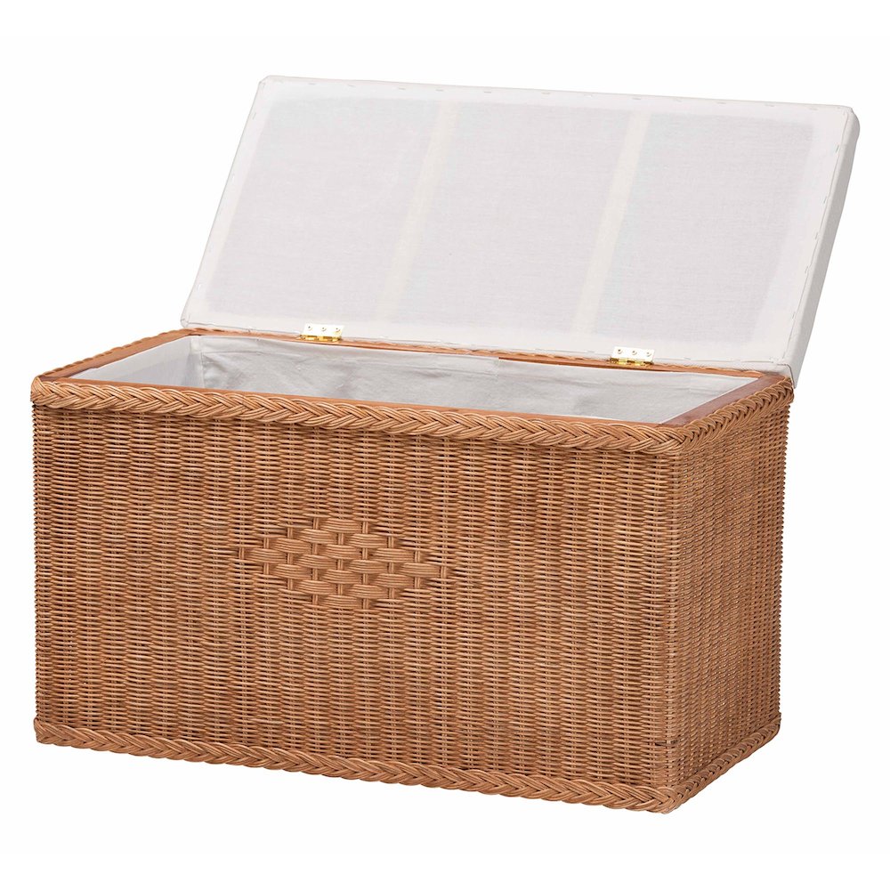 Eamon Braided Natural Rattan Storage Bench