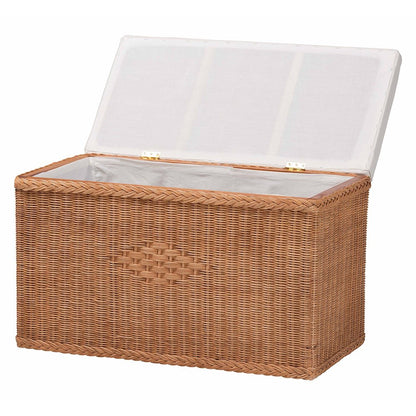 Eamon Braided Natural Rattan Storage Bench