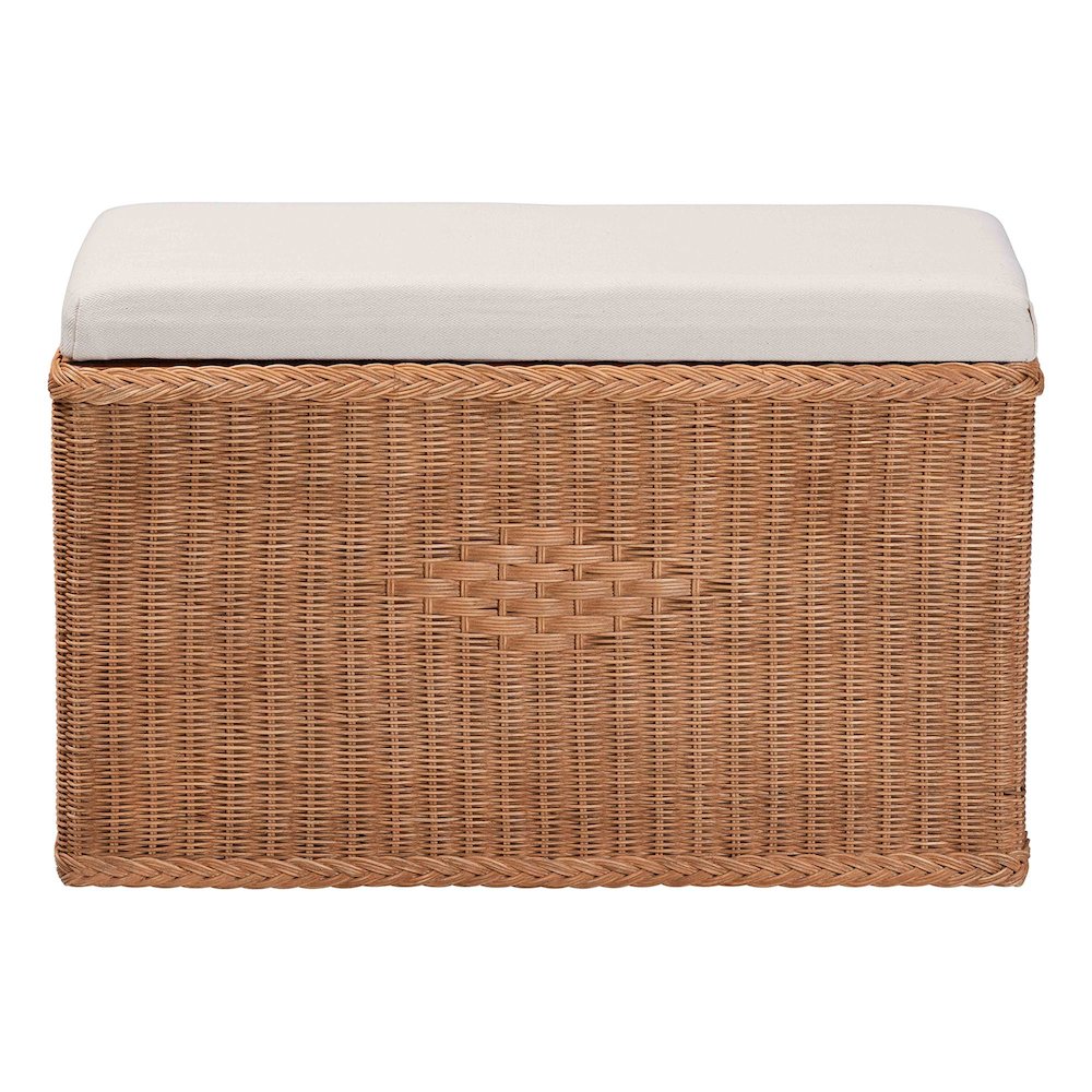 Eamon Braided Natural Rattan Storage Bench