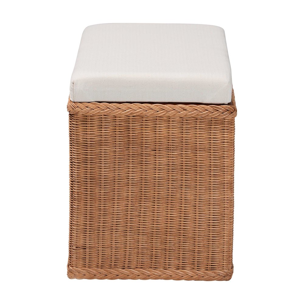 Eamon Braided Natural Rattan Storage Bench