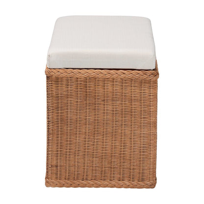 Eamon Braided Natural Rattan Storage Bench
