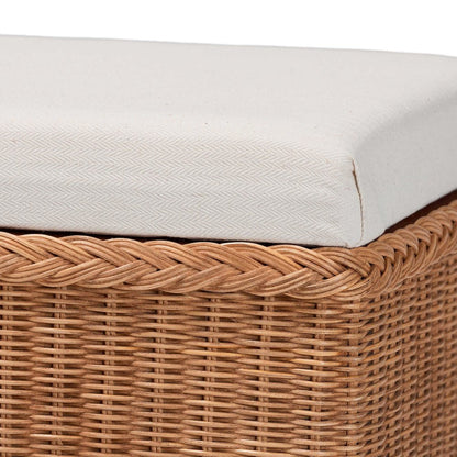 Eamon Braided Natural Rattan Storage Bench