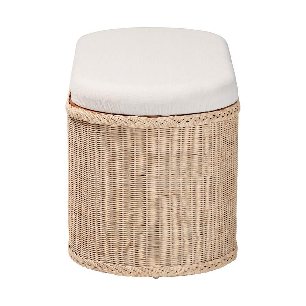 Barid Braided Natural Rattan Storage Bench