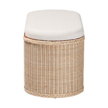 Barid Braided Natural Rattan Storage Bench