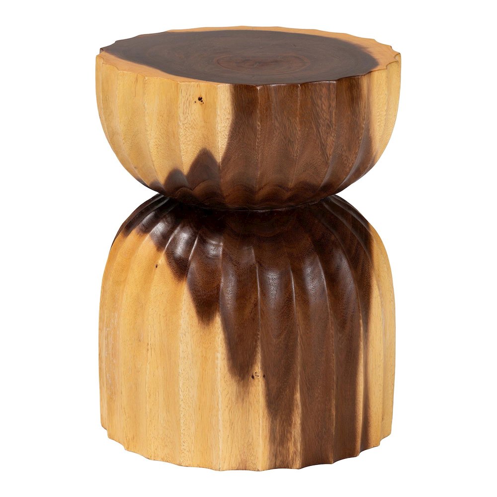 Noleta Hand-carved Suar Wood Side Table