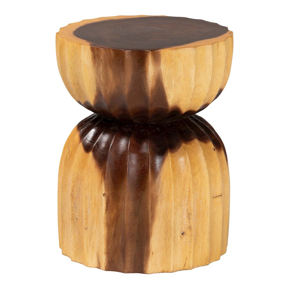 Noleta Hand-carved Suar Wood Side Table