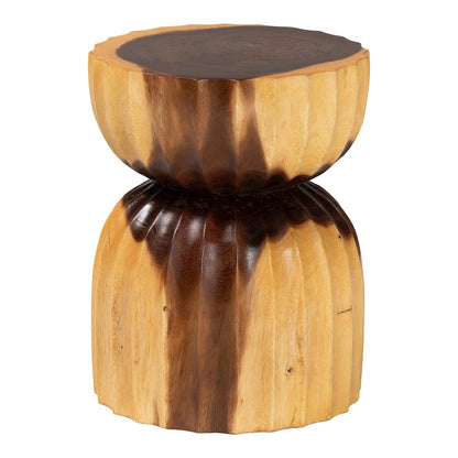 Noleta Hand-carved Suar Wood Side Table