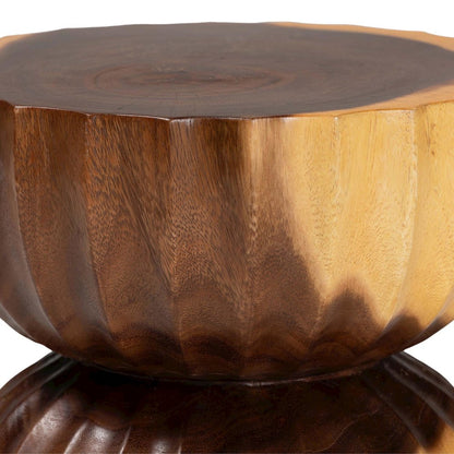 Noleta Hand-carved Suar Wood Side Table