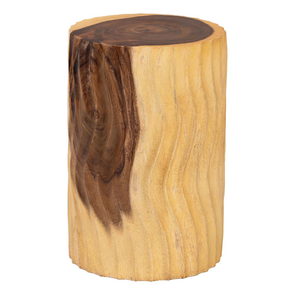 Fuchsia Hand-carved Suar Wood Side Table