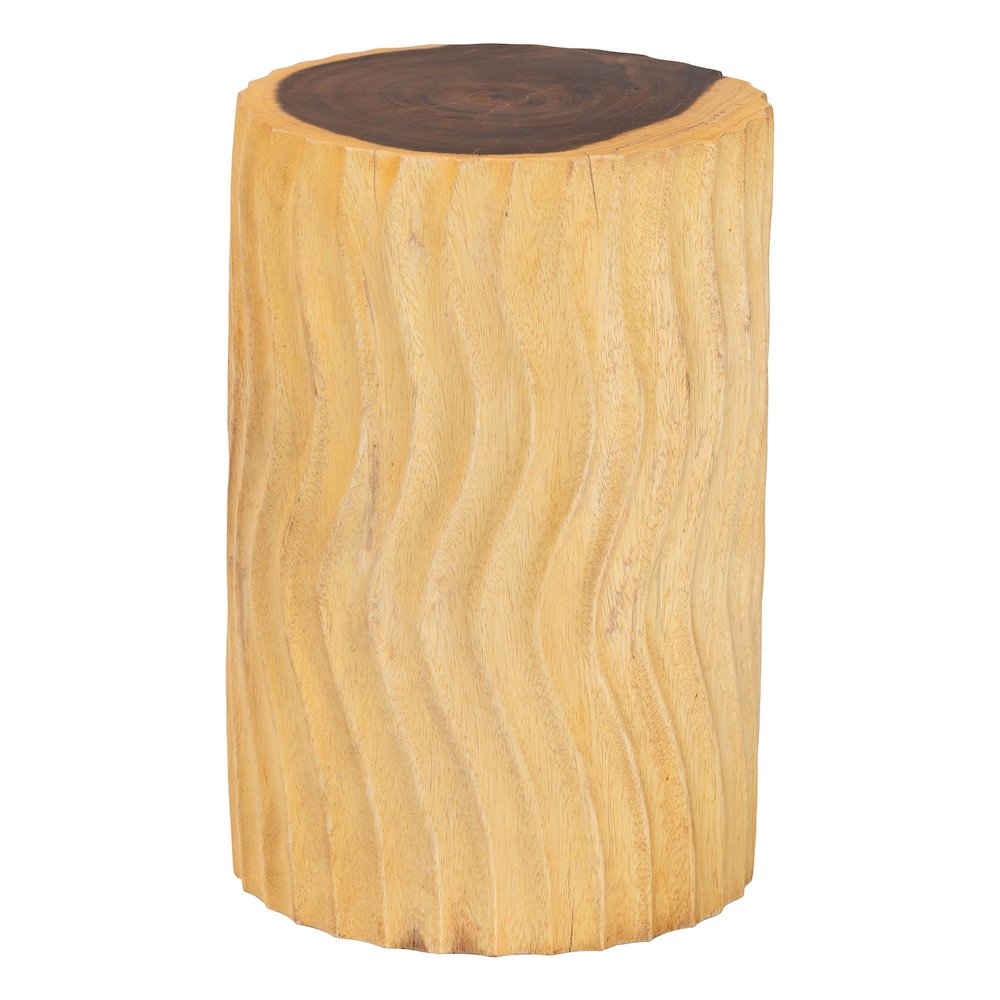 Fuchsia Hand-carved Suar Wood Side Table