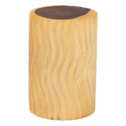 Fuchsia Hand-carved Suar Wood Side Table