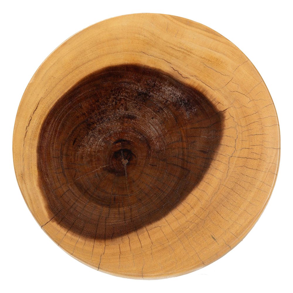 Alara Hand-carved Suar Wood Side Table