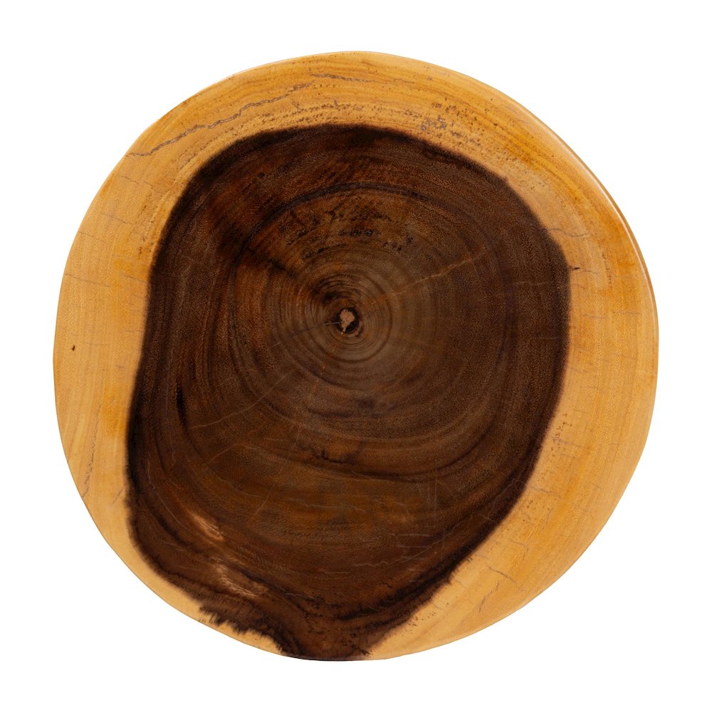 Kaseko Hand-carved Suar Wood Side Table - Sculptural Accent Table