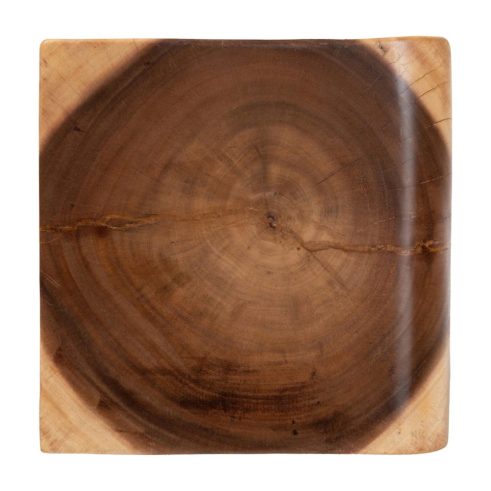 Eliada Hand-carved Suar Wood Side Table