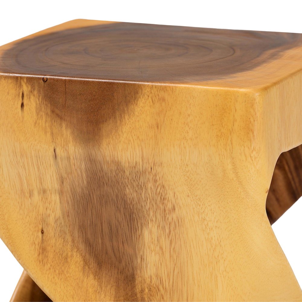 Rapha Hand-carved Suar Wood Side Table