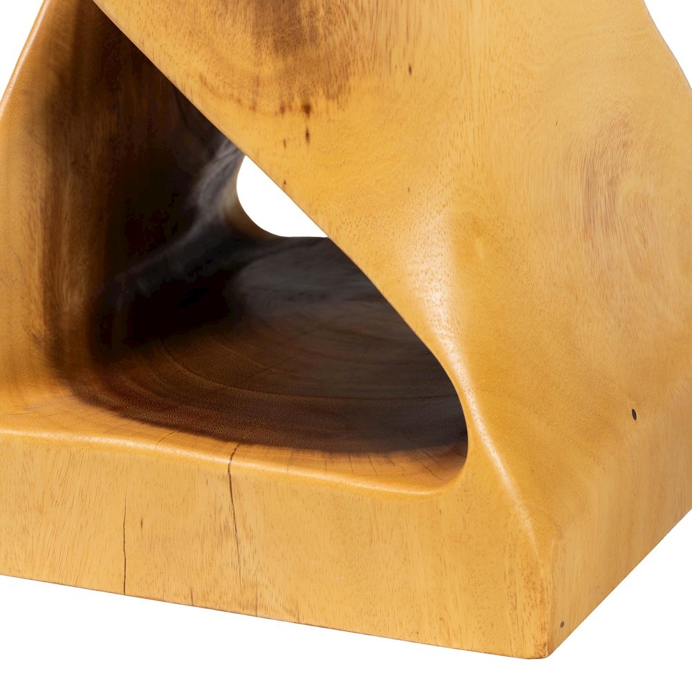 Rapha Hand-carved Suar Wood Side Table