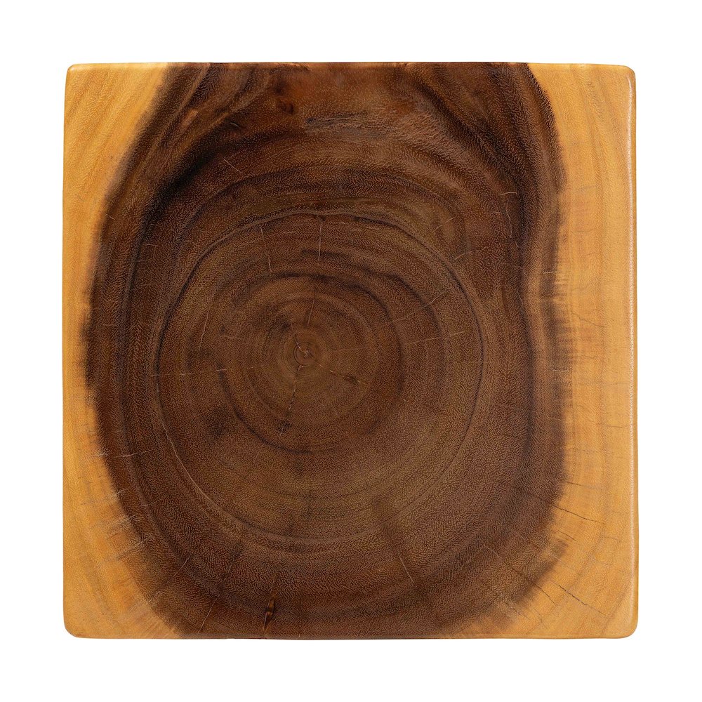 Rapha Hand-carved Suar Wood Side Table