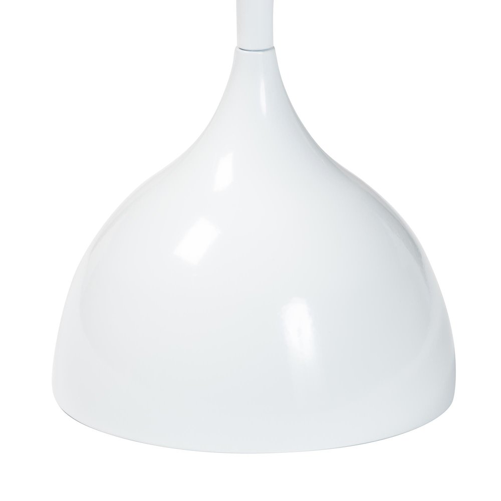 Webb White Metal Pedestal Side Table - Modern Accent Table