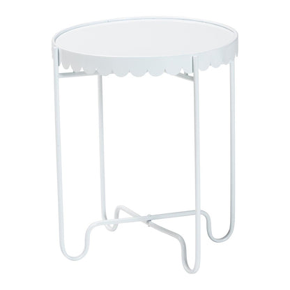 Laverne White Metal Side Table