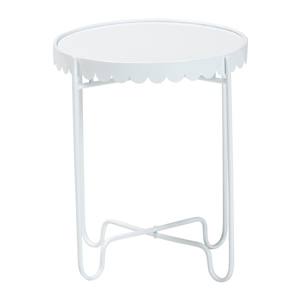 Laverne White Metal Side Table