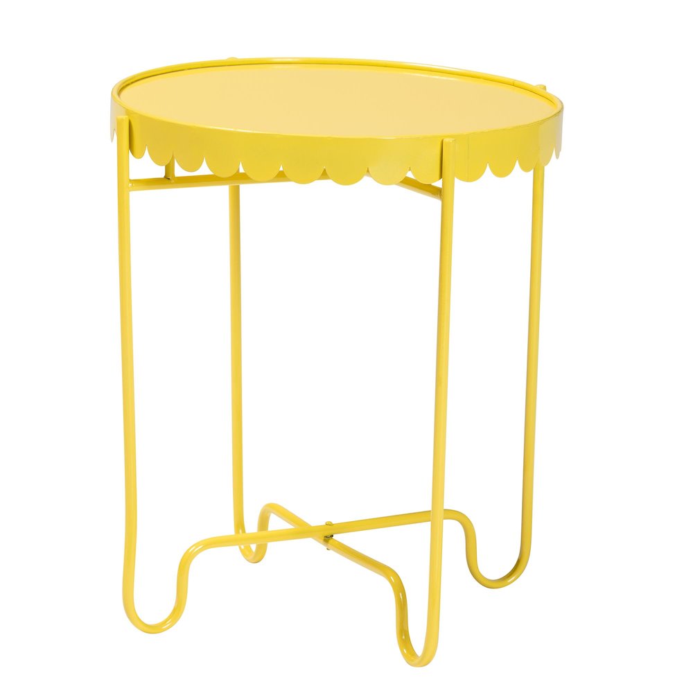 Laverne Yellow Metal Side Table