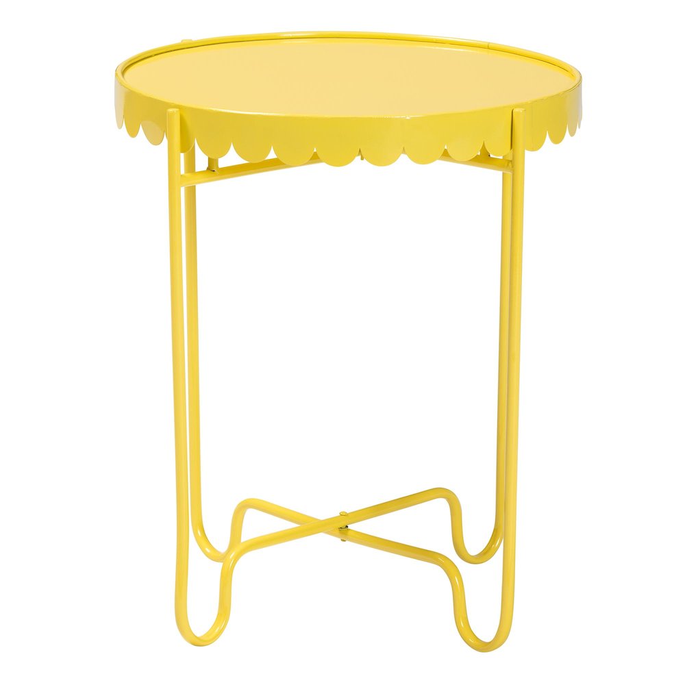 Laverne Yellow Metal Side Table