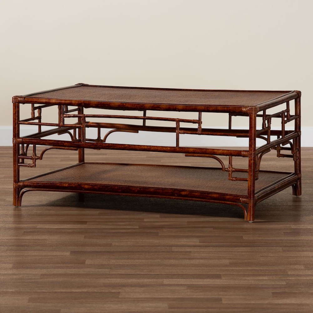 Sebalio Tortoise Natural Rattan Coffee Table