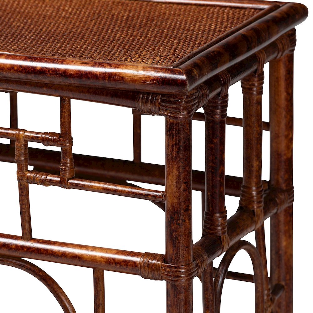 Sebalio Tortoise Natural Rattan Console Table