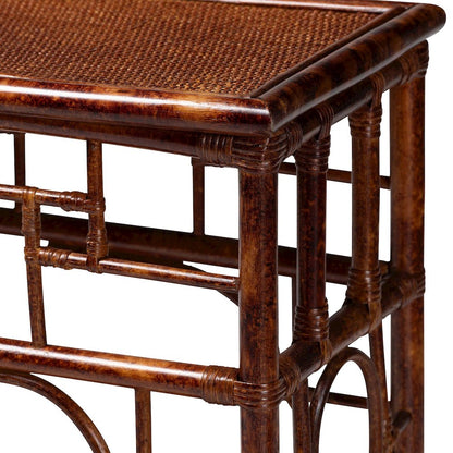 Sebalio Tortoise Natural Rattan Console Table