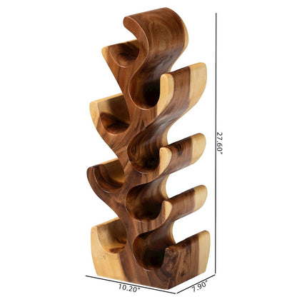 Matana Suar Wood Wine Rack