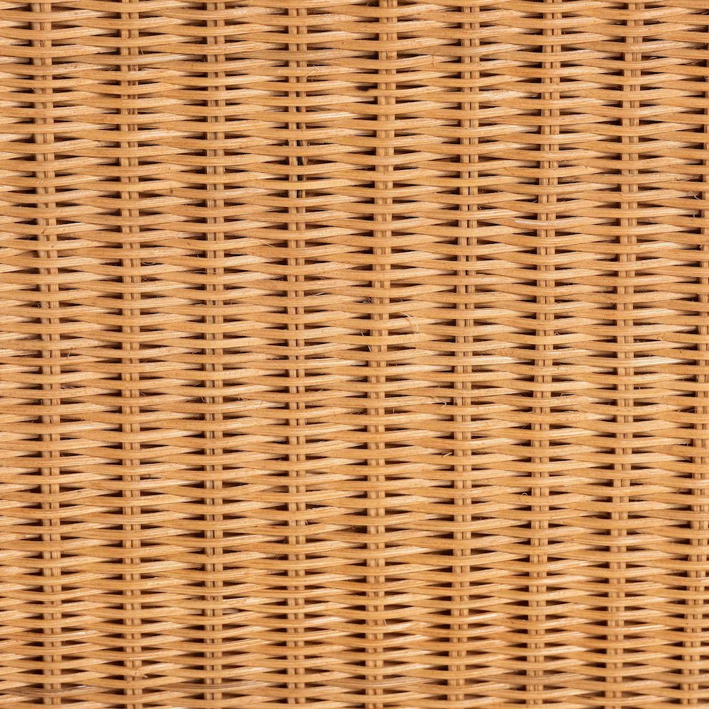 Natural Rattan Console Table - Handwoven Wicker Accent Table