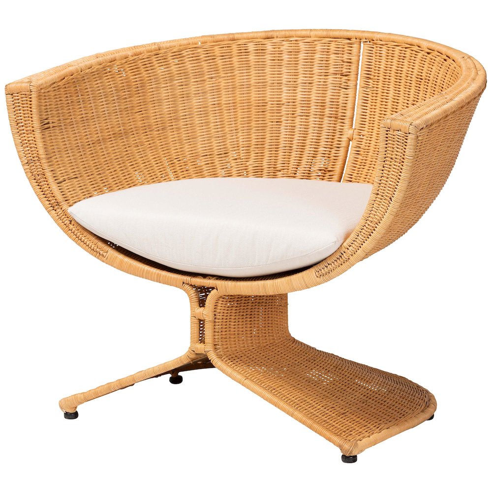 Natural Rattan 2-Piece Living Room Set - Handwoven Wicker Accent Seating